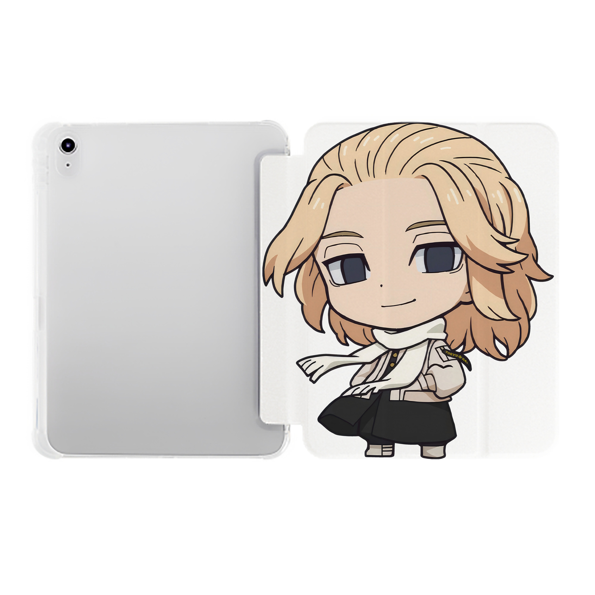 （画像用） 東京リベンジャーズ Tokyo Revengers IPad ケース ペン収納付き 三つ折りスタンド PUレザー×シリコン 対応機種9.5/10.5/10.9インチ